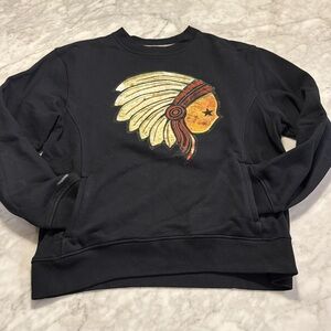 Play Cloths XL Black Chief Jack Sweatshirt with Pockets